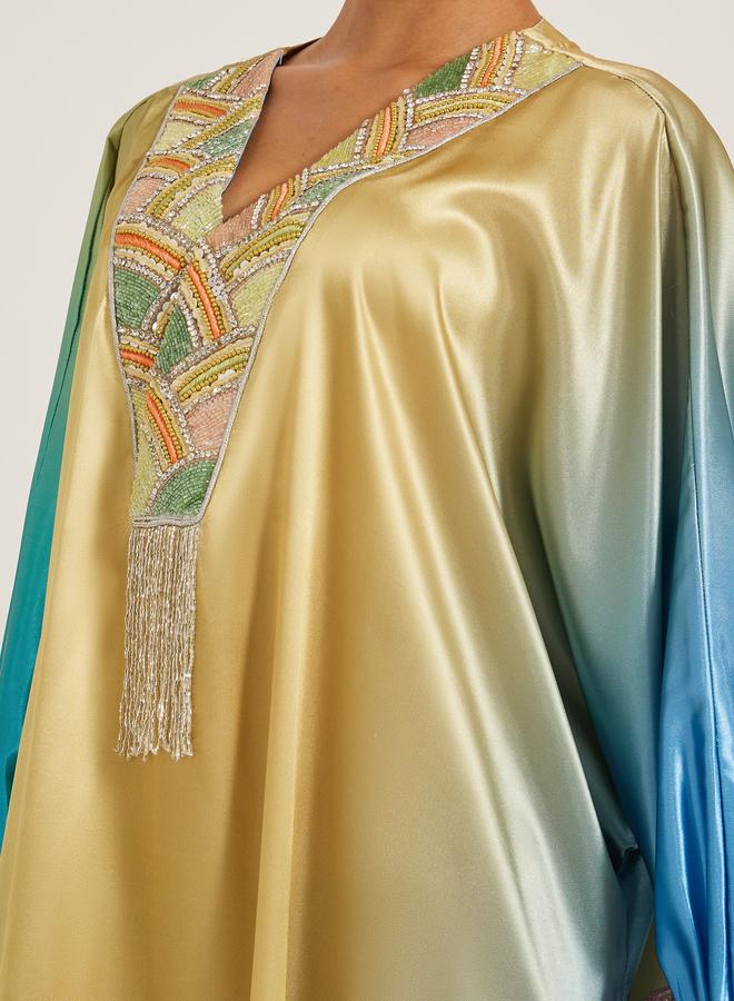Maxim Creation Embroidered Detail Ombre Jalabiya - Image 4